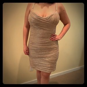 Gold cocktail dress
